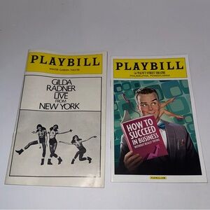 2 vintage Playbills Gilda Radner Live from NY & How to Succeed in Business